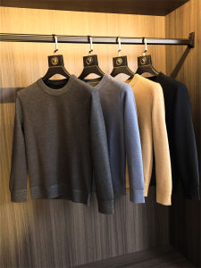 Áo Len Dệt Kim Dày Dặn Có Lót Lông Cừu Cao Cấp Dành Cho Nam Áo Len Cổ Tròn Dài Tay Thời Trang Mùa Thu Đông Thường Ngày