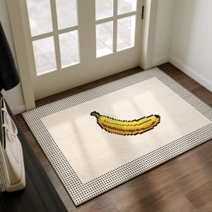VIKAMA Cute Fox Pattern Doormat Non Slip Durable Floor Mat for Entryway Kitchen Bedroom Living Room Home Decoration