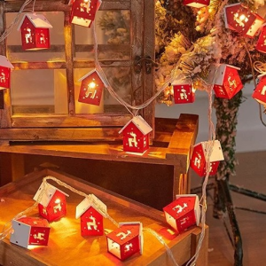 2m 10 LED Christmas Tree House Style Fairy Light String Wedding New Year Christmas Decorations Xmas Decorations for Tree