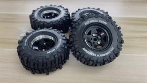 Bộ Mâm Xe RC Kim Loại RED SPIDER 4 Chiếc 95mm 1.9 Inch Có Khóa Hạt Lốp Cao Su Phụ Kiện Nâng Cấp Dành Cho Xe RC Crawler 1/10 TRX4 SCX10 Capra