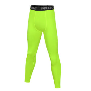 Mens Sporty Tight Pants Breathable Quick Dry Sweat Absorbent Running Basketball Football Training Fitness Long Trousers