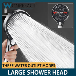 Pressurized Shower Head 13cm Large Panel Universal Bathroom 3-Mode Water-saving Shower Head Home Accessories