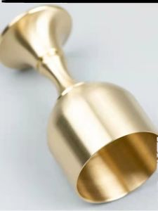 Pure Brass Wine Glasses Large Medium Small Set Copper Craft Decorations Thick High Foot Cup Handmade Retro Modern Simple Style