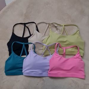 Bra tập Gym Yoga 032 quai nhỏ Vải lulu mút rời Co dãn tốt dáng ngắn