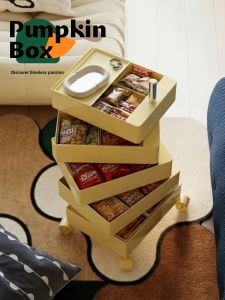 NANGUAHEZI | Creamy Large Capacity Rolling Storage Cabinet