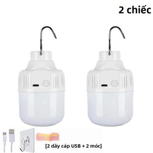 Đèn LED Cắm Trại Có Thể Sạc Lại Công Suất Cao Chống Nước Di Động Đèn Tìm Kiếm Ngoài Trời Khẩn Cấp Có Đèn Treo Ban Đêm