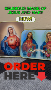 Sacred Heart of Jesus & Mary High-Quality Religious images – Durable Indoor/Outdoor Catholic Decor