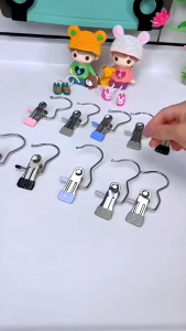 COZII (10PCS) ที่หนีบผ้า แบบตะขอเดี่ยว ใช้หนีบเสื้อ หนีบถุงเท้า สแตนเลส แข็งแรง ผ้าไม่ร่วง ประหยัดพื้นที่