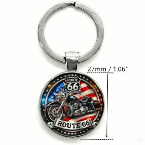 1pc The 250th Anniversary of American Independence Day Souvenir Keychain Collection 2D Glass & Metal Keyring USA Patriotic Gifts