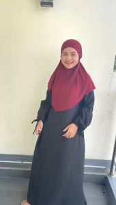 Inaya Jilbab Instan Khimar Bergo Jersey Dewasa Lebel Besi