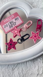 🔥IVY Rose Pink Pentagram Key Chain Sweet Cool Barbie Style Pendant Best Friend Couple Bag Pendant