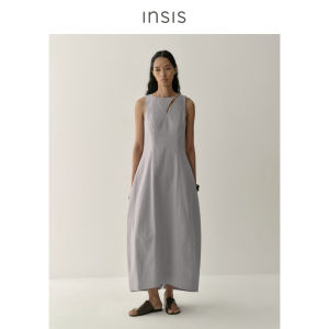 INSIS FEMME | Lace Hollow Slanted Placket Waist Accentuated Bud Dress