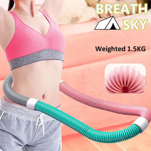 Weighted Fitness Hoop Quiet Design Foldable Waist Toning Hoop Belly Exercise Hoop Waist Training Circle for Fat Burning