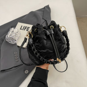 Fashionable Bucket Bag Womens Handbag Crossbody Bag Versatile Summer 2024 New Style Korean Style Soft PU Leather Bag