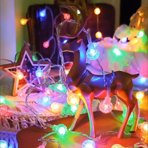 bluesky 10 Meters Connectability 220V String Lights Christmas Lights Outdoor Waterproof 100 Led Crystal Light Original Flash Fairy Garden Party Camping Garland Lamp Porch Wedding Party Decoration lamp
