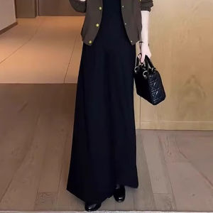 High Waist Wide Leg Pants Womens Casual Black Slimming Loose Fit Straight Leg Trousers Fashionable Autumn New Style