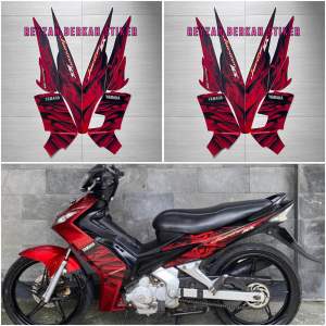 STIKER STRIPING LIS BODY YAMAHA JUPITER MX 135 OLD 2008 2009 HITAM MERAH