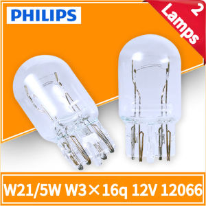 Philips | Philips W21/5W T20 7443 Vision Auto Turn Signal Lamps Original Stop Light Rear Light Standard DRL Bulbs 12066CP