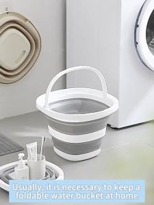 1pc Folding Bucket Portable Plastic Bucket Portable Outdoor Car Fishing Bucket Household Large Capacity Dirty Clothes Basket Washing Bucket Foot Soaking Bucket Multifunctional Folding Bucket Storage Bins for Home Organization