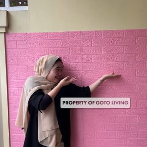 Goto Brick Wallpaper Sticker Dekorasi Dinding Foam Batu Bata 3D