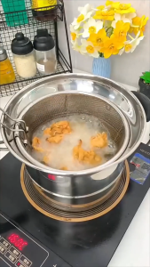 ONE-C1316 Panci Deep Fryer 4IN1 Stainless Steel Saringan Kentang Aneka Masakan Serbaguna / Panci Set