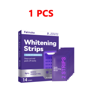 Purple Teeth Whitening Strips for Sensitive Teeth – Brightening Enamel Safe Remove Yellow Stains Long Lasting Oral Care Patches