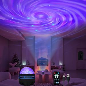Aurora Starry Sky Projector LED Stage Light with Remote Galaxy Star Projector 7 Lighting Effects for Wedding Party Decoration