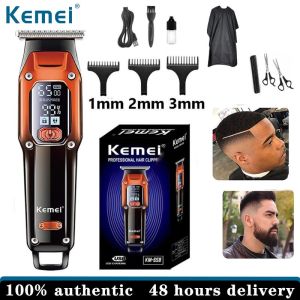 Kemei Razor Professional Hair Cut Cordless Rechargeable Clipper LCD Monitor With Limit Comb KM-658