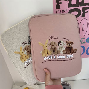 Túi Đựng Máy Tính Xách Tay Phong Cách Hàn Quốc Thêu Hoạt Hình Sáng Tạo Túi Lót Máy Tính Ốp Bảo Vệ 10 11 13 14 15 15.6 Inch