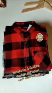 Baju Anak Laki-Laki Kemko Flanel Mandarin Terbaru 2024 Usia 1 Sampai 10 Tahun