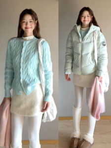 Homecore | Chic Korean Fashion Outfit Set Sweater and Skirt
