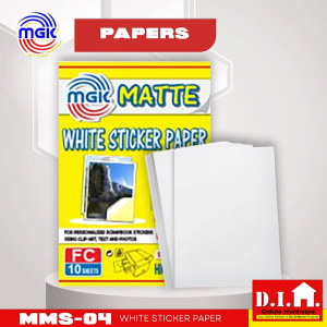 Do It Home MGK MMS-04 White Sticker Paper 10S FC/Legal Matte
