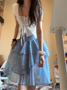 LANMENGYA | High Waist Slimming Small Figure A-Line Midi Skirt