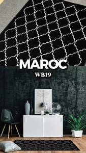 MAROC Karpet Lantai 100x150 WB19 Full Black