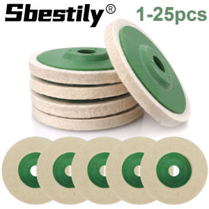 1-25pcs 4" Polishing Wool Wheel Grinding Disc Industrial Wool Felt Wheel Metal Removal Grinding Disc for Angle Grinder