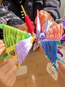 Creative DIY Yarn Fish Handmade Teaching Area Decorative Material Package for Kindergarten Childrens Craft Making Tools