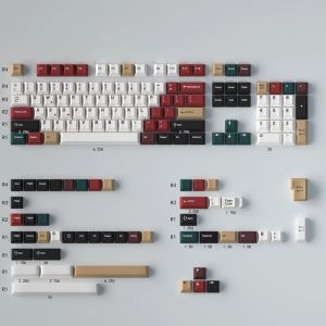 【Keycap Only】Retro Mixed Lights Keycap 129 Keys Cherry Profile PBT Five-Sided Sublimation For Cherry MX Switch Mechanical Keyboard RK61/Anne Pro 2/GK61