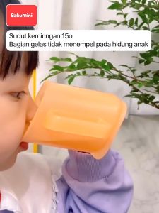 SAKUMINI Curve Straw Cup Cangkir Minum Anak Sedotan Training Cup Doidy Botol Minum Gelas Bayi