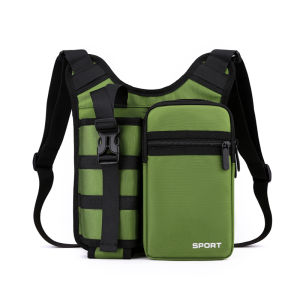 Fashionable Mens Travel Backpack Outdoor Sports Casual Single Shoulder Crossbody Bag Convenient Water Cup Bag