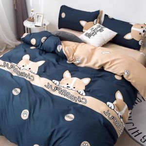 Pure Cotton Single Piece Dormitory Bedding Cover Non-Cotton Three-Piece Set Student Friendly Breathable Plant Floral Design