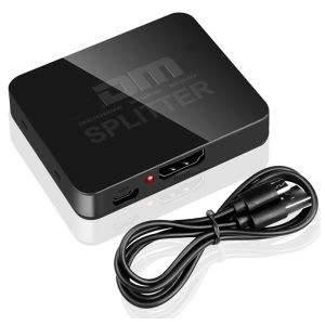 4K HDMI Splitter 1x2 HDMI Video Distributor 1 in 2 out Switch Amplifier 1080P Dual Display for PS3 PC Laptop Monitor Projector