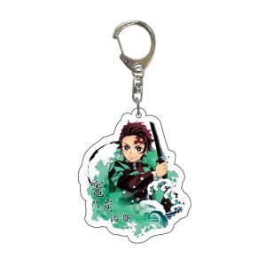 Bandai | Demon Slayer Anime Acrylic Keychain Creative Pendant Charm Campus Cartoon Series Wholesale Custom Gift Decorative Figure