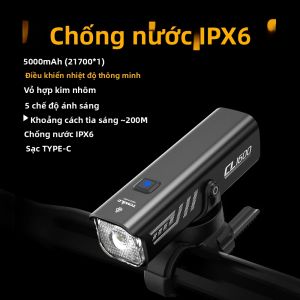 Đèn Pha Xe Đạp TOWILD CL1600 5000mAh Đèn LED Xe Đạp Có Thể Sạc Lại IPX6 Đèn Trước Bằng Nhôm 1600LM Đèn Đi Xe Đạp Đường Trường MTB