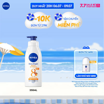 Sữa Dưỡng Thể NIVEA 8 Super Fooods Dưỡng Sáng Da | Mịn Da (350 ml)