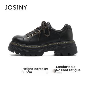 Josiny | Laced Vintage English Style Thick Sole Ladies Loafers