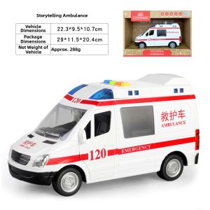 Inertial Light Sound Early Learning Police Toy Car