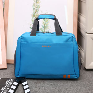 Large Capacity Travel Bag Womens Single Shoulder Handheld Short Trip Fitness Bag Oxford Cloth Sport Style Pure Color Pattern