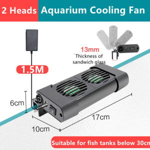 2/3/4/5/6 Fan Heads Silent Fish Tank Cooling Fan 135°Rotation Aquarium Cooling And Heat Dissipation Automatic Cooling Fan