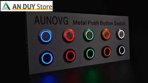 Nút Công Tắc Nhấn On/Off Tự khóa Điện áp 5V - 24V có đèn LED Kích thước 12mm 16mm 19mm 22mm 25mm