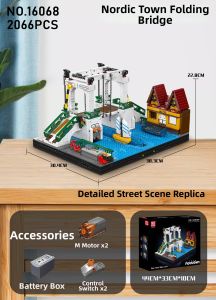 Mould King | Street Scene Educational Folding Bridge Construction Set